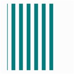 Vertical Stripes - White and Teal Large Garden Flag (Two Sides)