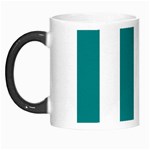 Vertical Stripes - White and Teal Morph Mug