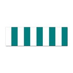 Vertical Stripes - White and Teal Sticker Bumper (10 pack)