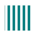Vertical Stripes - White and Teal Greeting Card 5  x 7 