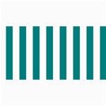 Vertical Stripes - White and Teal 4  x 8  Photo Cards