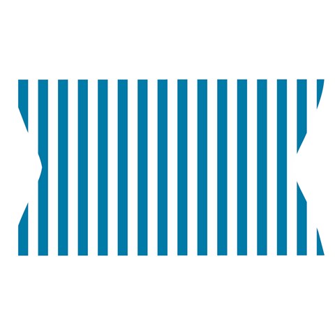 Vertical Stripes Waistband Front