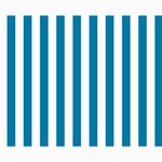 Vertical Stripes - White and Cerulean Collage 8  x 10 