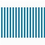 Vertical Stripes - White and Cerulean Collage 12  x 18 