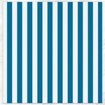 Vertical Stripes - White and Cerulean Canvas 12  x 12 