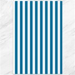 Vertical Stripes - White and Cerulean Canvas 12  x 18 