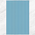 Vertical Stripes - White and Cerulean Canvas 24  x 36 