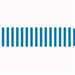 Vertical Stripes - White and Cerulean Medium Bar Mat