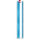 Vertical Stripes - White and Cerulean Large Book Mark