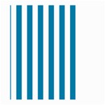 Vertical Stripes - White and Cerulean Large Garden Flag (Two Sides)