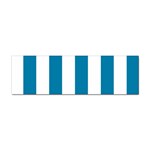 Vertical Stripes - White and Cerulean Sticker Bumper (10 pack)