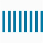 Vertical Stripes - White and Cerulean 4  x 8  Photo Cards