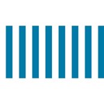 Vertical Stripes - White and Cerulean YOU ARE INVITED 3D Greeting Card (8x4)