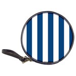 Vertical Stripes - White and Dark Cerulean Classic 20-CD Wallet