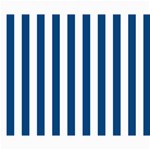 Vertical Stripes - White and Dark Cerulean Collage 8  x 10 