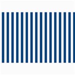 Vertical Stripes - White and Dark Cerulean Collage 12  x 18 