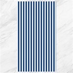 Vertical Stripes - White and Dark Cerulean Canvas 40  x 72 