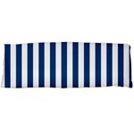 Vertical Stripes - White and Dark Cerulean Body Pillow Case (Dakimakura) (One Side)