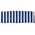 Vertical Stripes - White and Dark Cerulean Body Pillow Case Dakimakura (Two Sides)