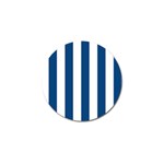 Vertical Stripes - White and Dark Cerulean Golf Ball Marker (4 pack)