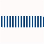 Vertical Stripes - White and Dark Cerulean Medium Bar Mat