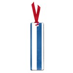 Vertical Stripes - White and Dark Cerulean Small Book Mark
