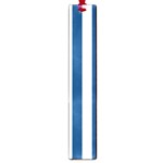 Vertical Stripes - White and Dark Cerulean Large Book Mark