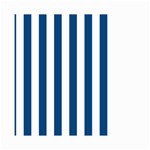 Vertical Stripes - White and Dark Cerulean Small Garden Flag (Two Sides)
