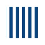 Vertical Stripes - White and Dark Cerulean Greeting Card 5  x 7 