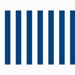 Vertical Stripes - White and Dark Cerulean 5  x 7  Photo Cards