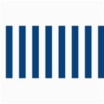 Vertical Stripes - White and Dark Cerulean 4  x 8  Photo Cards