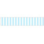 Vertical Stripes - White and Light Blue Flano Scarf (Large)