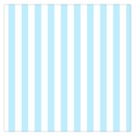 Vertical Stripes - White and Light Blue Large Satin Scarf (Square)