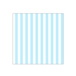 Vertical Stripes - White and Light Blue Satin Bandana Scarf