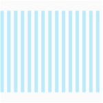 Vertical Stripes - White and Light Blue Collage 11  x 14 
