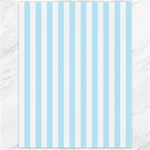 Vertical Stripes - White and Light Blue Canvas 12  x 16 