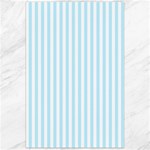 Vertical Stripes - White and Light Blue Canvas 24  x 36 
