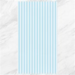 Vertical Stripes - White and Light Blue Canvas 40  x 72 