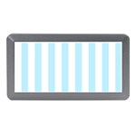Vertical Stripes - White and Light Blue Memory Card Reader (Mini)