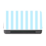 Vertical Stripes - White and Light Blue Memory Card Reader with CF