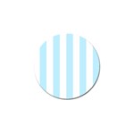 Vertical Stripes - White and Light Blue Golf Ball Marker