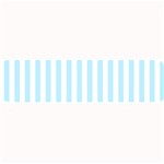 Vertical Stripes - White and Light Blue Medium Bar Mat