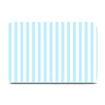 Vertical Stripes - White and Light Blue Plate Mat