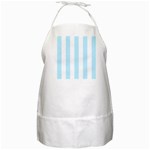 Vertical Stripes - White and Light Blue BBQ Apron