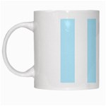Vertical Stripes - White and Light Blue White Mug
