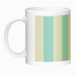 Vertical Stripes - White and Light Blue Night Luminous Mug
