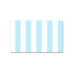 Vertical Stripes - White and Light Blue Sticker Rectangular (100 pack)