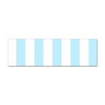 Vertical Stripes - White and Light Blue Sticker (Bumper)