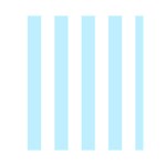 Vertical Stripes - White and Light Blue Greeting Card 4.5  x 6 