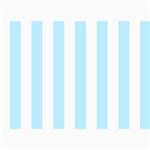 Vertical Stripes - White and Light Blue 5  x 7  Photo Cards